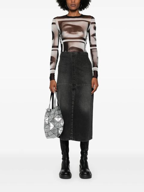 MM6 Maison Margiela denim midi skirt - Grey