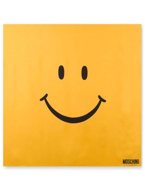 Moschino smiley-print scarf - Yellow - zdjęcie produktu nr 1