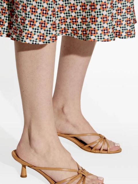 Aeyde nappa leather heeled mules - Neutrals