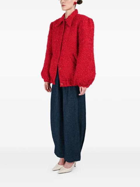 Rowen Rose button-fastening jacket - Red