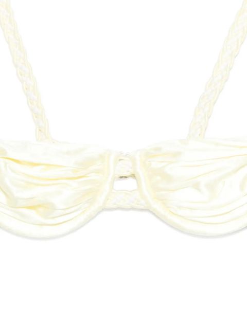 Isa Boulder weave strap bikini top - Yellow