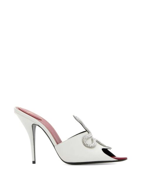 Valentino Garavani Cœur Vipère leather sandals - White - zdjęcie produktu nr 1
