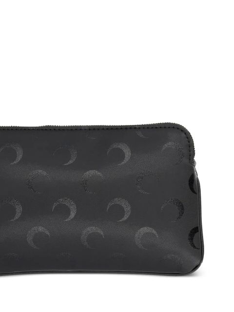 Marine Serre moon-print zip purse - Black - zdjęcie produktu nr 2