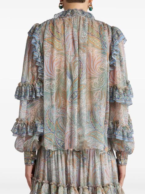 ETRO ruffled silk blouse - White