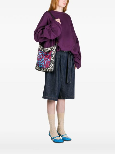 DRIES VAN NOTEN graphic-print shoulder bag - Red