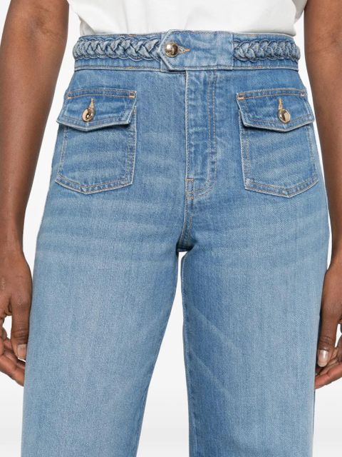 Maje braided-detail jeans - Blue