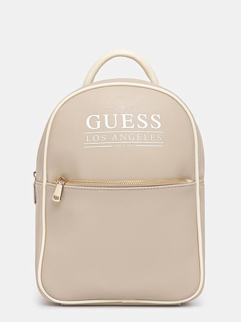 Guess plecak FANCY damski kolor beżowy mały z nadrukiem V5YZ05 WHDX0 - zdjęcie produktu nr 1