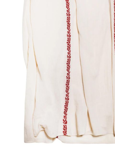 MARANT ÉTOILE Liviane embroidered rope-belt dress - Neutrals