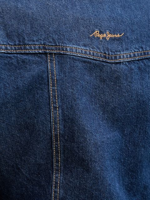 Pepe Jeans kurtka jeansowa kolor niebieski przejściowa PL4024328