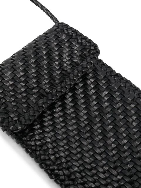 DRAGON DIFFUSION leather phone bag - Black