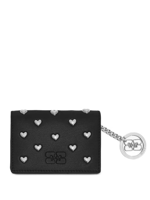 GANNI Bou heart-stud wallet - Black - zdjęcie produktu nr 1