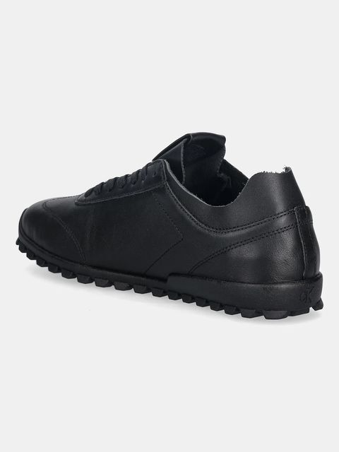 Calvin Klein sneakersy skórzane LOW PROFILE RUNNER LTH MG damskie kolor czarny YW0YW02049