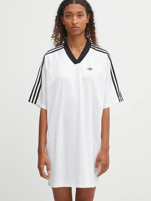 adidas Originals sukienka Jacquard Dress kolor biały mini oversize KB8153 - zdjęcie produktu nr 1