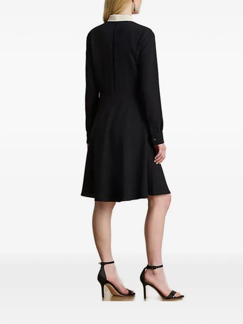 Lauren Ralph Lauren Georgette collared bow midi dress - Black