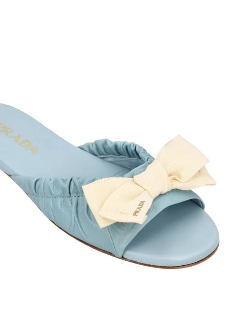 Prada bow-detail sandals - Blue