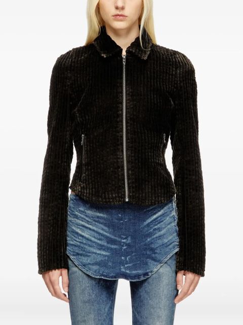 Diesel G-ENEA corduroy zip-up jacket - Black
