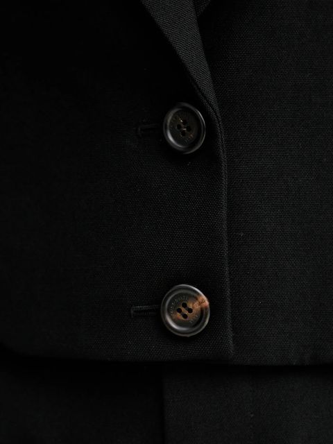 Miss Sixty marynarka wełniana kolor czarny jednorzędowa gładka 6S3WJ50300