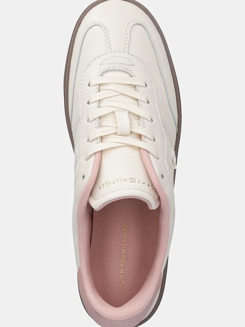 Tommy Hilfiger sneakersy skórzane TH PREMIUM HERITAGE SNEAKER damskie kolor beżowy FW0FW08755