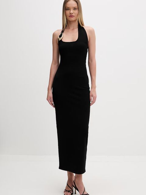 HUGO mała czarna z wiskozą Shagar - zdjęcie produktu nr 1