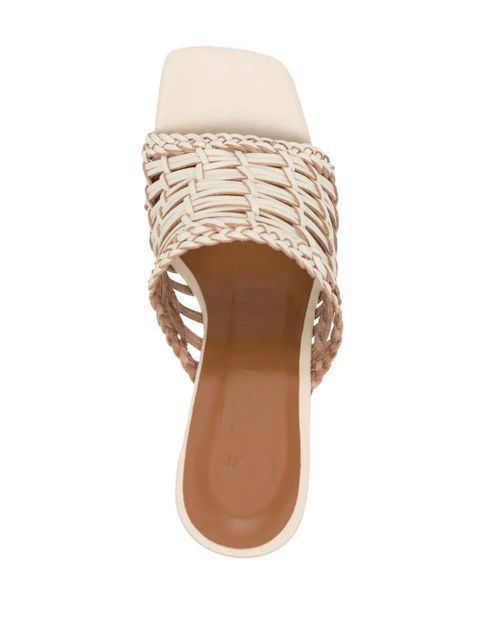 STAUD Blair wonven-design wedge sandals - Neutrals