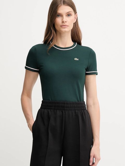 Lacoste t-shirt damski kolor zielony TF5289 - zdjęcie produktu nr 1