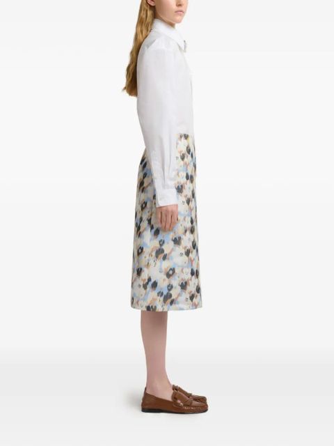 Marni Secret Bouquet floral print A-line skirt - White - zdjęcie produktu nr 2