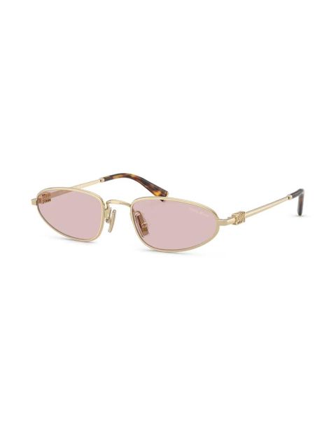 Miu Miu Eyewear oval-frame sunglasses - Gold