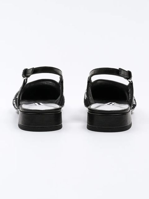 Karl Lagerfeld baleriny KERRIE kolor czarny z odkrytą piętą KL40153