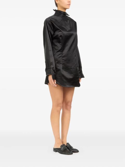 MM6 Maison Margiela high-neck satin dress - Black