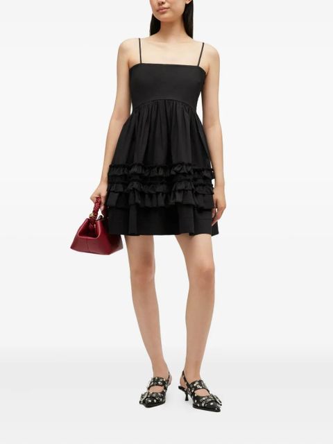 GANNI ruffled mini dress - Black - zdjęcie produktu nr 2