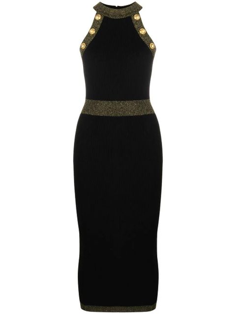 Balmain button-detail knitted dress - Black - zdjęcie produktu nr 1