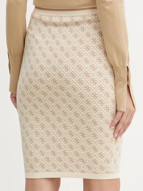 Guess spódnica LISE kolor beżowy mini ołówkowa W4BD53 Z37K0