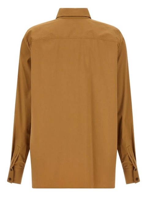 Saint Laurent gathered-detail blouse - Brown