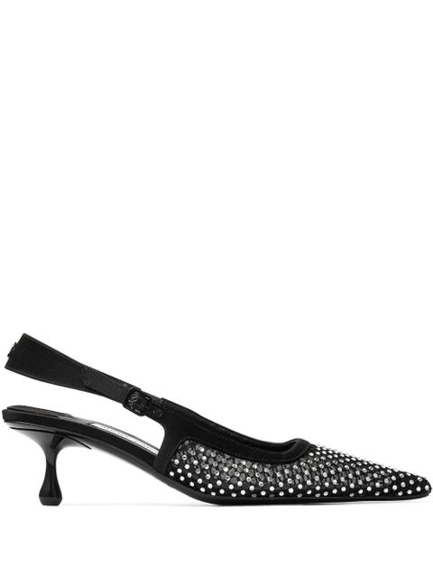Jimmy Choo 50mm Amel crystal-embellished pumps - Black - zdjęcie produktu nr 1
