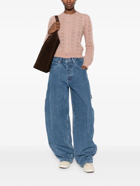 DÔEN Emory open-work knitted cardigan - Pink - zdjęcie produktu nr 2