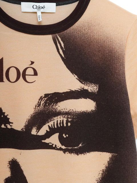 Chloé graphic-print T-Shirt - Orange