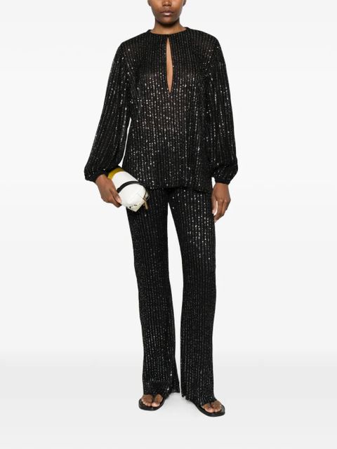 Missoni embellished wide palazzo pants - Black - zdjęcie produktu nr 2