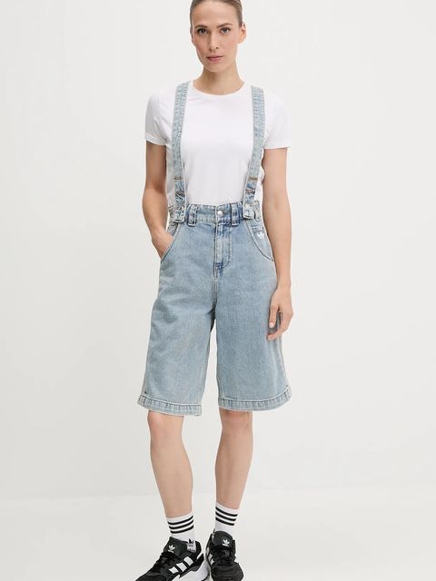 adidas Originals ogrodniczki jeansowe Pride x Jeremy Scott kolor niebieski JY2022