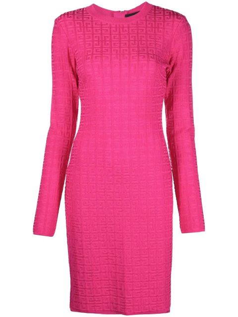 Givenchy 4G jacquard long-sleeved dress - Pink - zdjęcie produktu nr 1