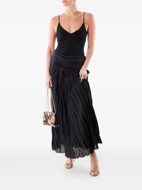Johanna Ortiz pleated elastic-waist skirt - Black - zdjęcie produktu nr 2