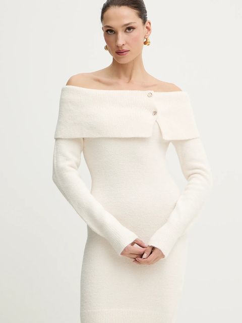 Morgan sukienka kolor beżowy mini dopasowana RMBOGO - zdjęcie produktu nr 1