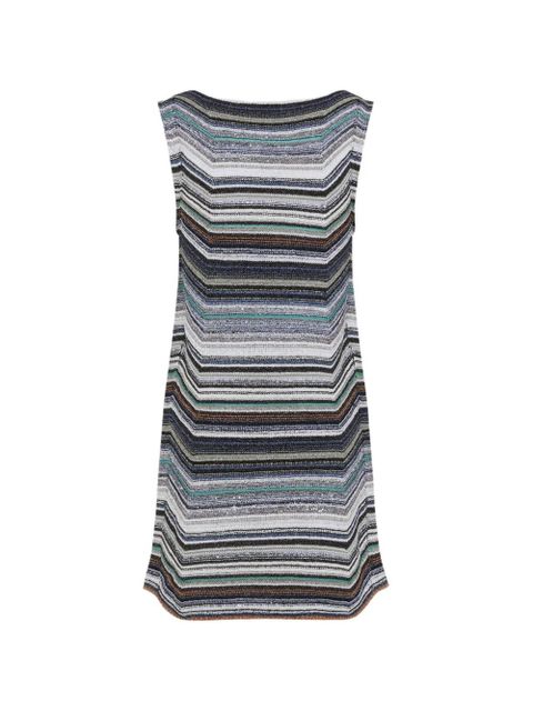 Missoni striped shift mini dress - Grey - zdjęcie produktu nr 2