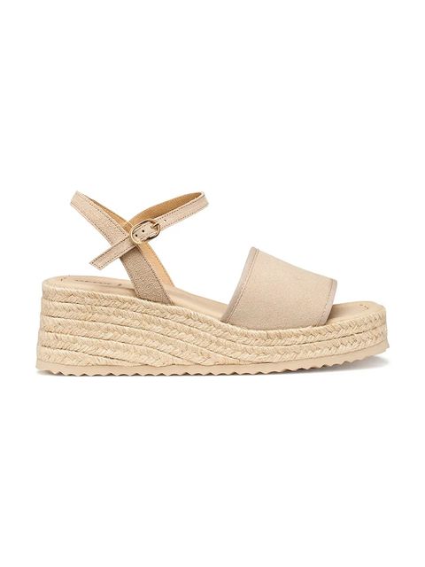 Geox espadryle na koturnie damskie skórzane D ALEMERIA - zdjęcie produktu nr 2