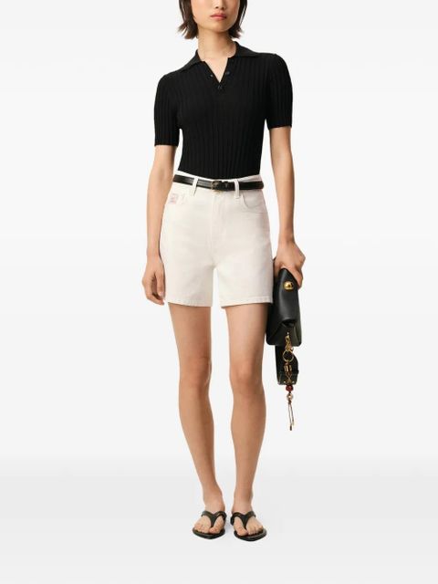 AMI Paris cotton denim shorts - Neutrals - zdjęcie produktu nr 2