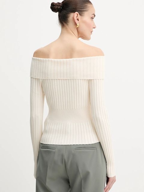 Guess kardigan KATHRYN damski kolor beżowy lekki W5YR03 Z30I2