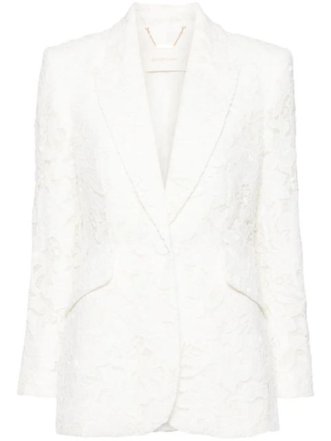 ZIMMERMANN Natura lace-detail blazer - White - zdjęcie produktu nr 1