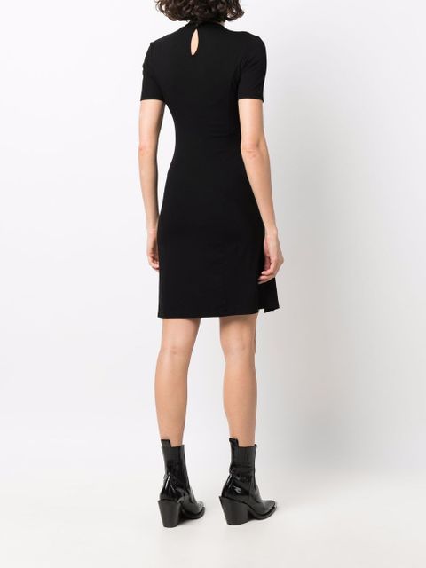 Rabanne rivet-embellished asymmetric dress - Black