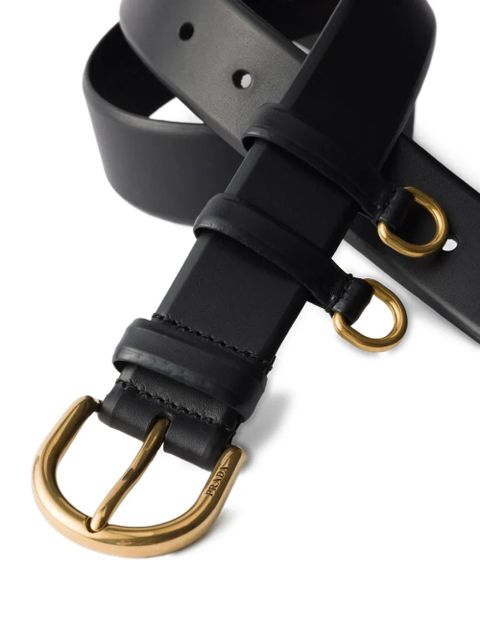 Prada leather belt - Black - zdjęcie produktu nr 2