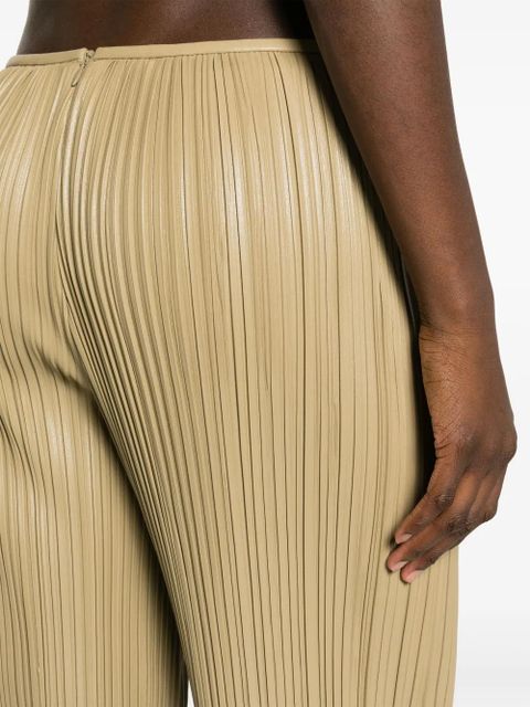 Nanushka Emae pleated faux-leather trousers - Neutrals