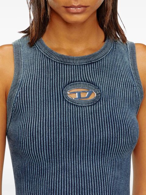 Diesel M-Anchor-A-Sl ribbed cotton tank top - Blue